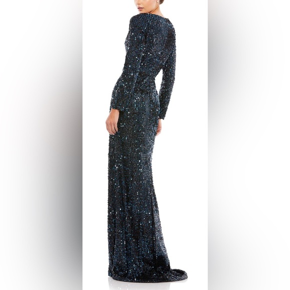 👗NWT! Mac Duggal Sequin Long Sleeve Dress - Picture 2 of 10